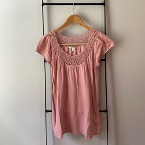 Banana Republic Pink Cap Sleeve Pullover Top